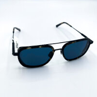 Davidoff DAPS119-02 Unisex Sunglasses, Titanium, Polarized, Black Frame, Dark Blue Lenses, 54x18x145 mm