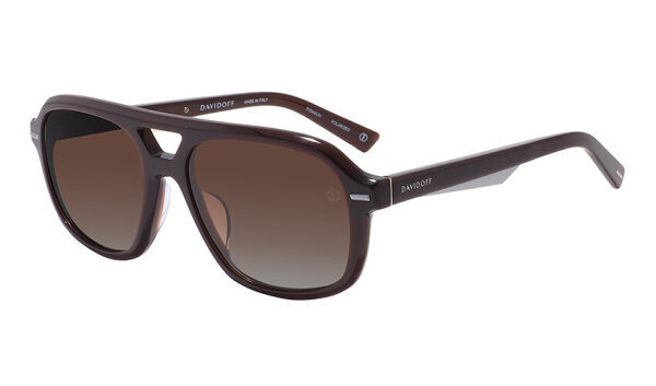 Davidoff DAPS121-03 Mens Sunglasses, Titanium, Polarized, Brown Frame, Brown Lenses, 55x17x145 mm