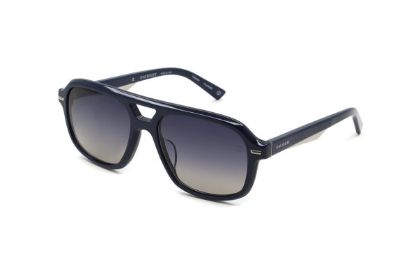 Davidoff DAPS121-02 Mens Sunglasses, Titanium, Polarized, Dark Blue Frame, Blue Gradient Lenses, 55-17-145 mm