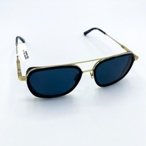 Davidoff DAPS119-01 Mens Sunglasses, Titanium, Polarized, 54mm Lenses, 18mm Bridge, 145mm Temples, Havana Gold, Blue Lenses