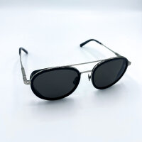 Davidoff DAPS118-01 Mens Sunglasses, Titanium, Polarized, Black Frame, Tinted Lenses, 54 mm Lens, 20 mm Bridge, 145 mm Temples