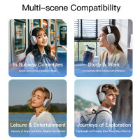 STEREO SY-T9 Over-Ear Bluetooth 5.3 Kopfhörer, kabellos, Stereosound, USB-C, inkl. Ladekabel, silber