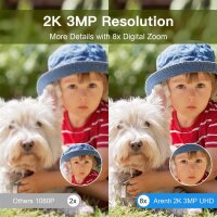 ARENTI 2K/3MP Outdoor WiFi Surveillance Camera, Wireless,...