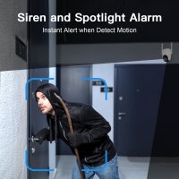 ARENTI 2K/3MP Outdoor WiFi Surveillance Camera, Wireless, PTZ 360°, Battery & Solar Powered, Color Night Vision, Spotlight, Siren, PIR, 2-Way Audio