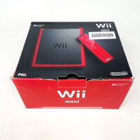 Nintendo Wii Mini, game console, red-black, IBM PowerPC processor, supports over 1400 Wii games