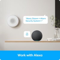 AGSHome Smart Alarm System, 8-piece set, 120 dB siren, 5 sensors, 2 remote controls, app control, Alexa, Google, DIY, expandable