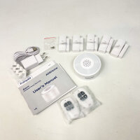 AGSHome Smart Alarm System, 8-piece set, 120 dB siren, 5 sensors, 2 remote controls, app control, Alexa, Google, DIY, expandable