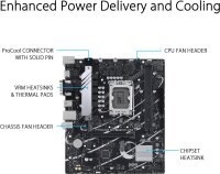 ASUS Prime B760M-K D4 Mainboard, mATX, Intel B760, LGA 1700, DDR4, 2x M.2 PCIe 4.0, 2.5Gb LAN, HDMI, USB 3.2, Aura Sync
