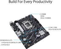 ASUS Prime B760M-K D4 Mainboard, mATX, Intel B760, LGA 1700, DDR4, 2x M.2 PCIe 4.0, 2.5Gb LAN, HDMI, USB 3.2, Aura Sync