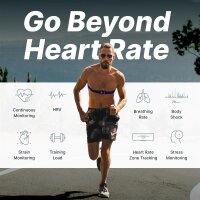 Frontier X2 Heart Rate Chest Strap, Smart Wearable Heart Monitor, ECG Tracker, Bluetooth, Waterproof, Fitness and Health Monitoring