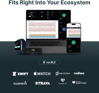 Frontier X2 Heart Rate Chest Strap, Smart Wearable Heart Monitor, ECG Tracker, Bluetooth, Waterproof, Fitness and Health Monitoring