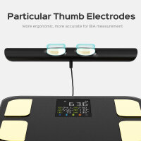Smart Body Fat Scale FG2420UWB-A, 8 electrodes, large LED display, 8 measurements, G-sensor, non-slip silicone feet, body analysis scale