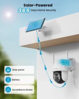ieGeek 2K WiFi Outdoor Security Camera, Solar Powered,...
