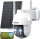 ieGeek 2K WiFi Outdoor Security Camera, Solar Powered, Battery Powered, 360° PTZ, Color Night Vision, Motion Detection, Alexa Compatible