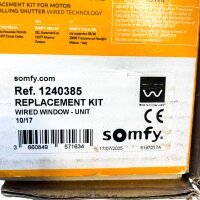 Somfy Ersatzkit 230V 10A, manueller Drucktaster, Plug-in-Anschluss, Öffnerkontakt, für Steuerungs- und Antriebssysteme, Holz, 10x76x10,5cm