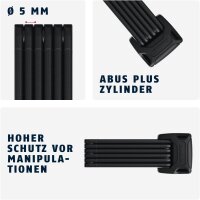 ABUS Bordo 6000K folding lock, SH bracket, XPlus cylinder, security level 10, high theft protection for bicycles/e-bikes