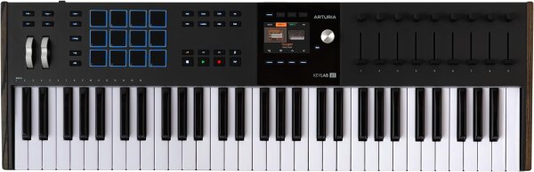 Arturia KeyLab 61 Mk3 Black, 61-Tasten USB MIDI Keyboard Controller, inkl. Analog Lab Pro, vielseitiger MIDI-Controller für Studio und Musikproduktion, schwarz