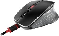 Cherry MW 8C ERGO, kabellose ergonomische Maus, Bluetooth/2,4-GHz, USB-Empfänger, wiederaufladbar, schwarz-grau