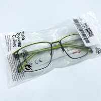 Etnia mens glasses 4 MONTME 550 DGYWO, rectangular full-rim frame, 55 mm lens width, black/green, transparent green temples