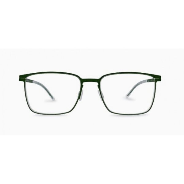 Etnia 6 Path 550 DG mens glasses, rectangular full-rim metal frame, 55-18-145 mm, black/dark green, nose pads
