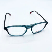 Etnia Herrenbrille 5 BIGTEX 540 BLRD, Vollrand, 54mm Glasbreite, 17mm Steg, 148mm Bügel, transparent Petrol/Blau, schwarz-rote Bügel