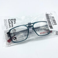 Etnia Herrenbrille 5 BIGTEX 540 BLRD, Vollrand, 54mm Glasbreite, 17mm Steg, 148mm Bügel, transparent Petrol/Blau, schwarz-rote Bügel