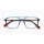 Etnia Herrenbrille 5 BIGTEX 540 BLRD, Vollrand, 54mm Glasbreite, 17mm Steg, 148mm Bügel, transparent Petrol/Blau, schwarz-rote Bügel