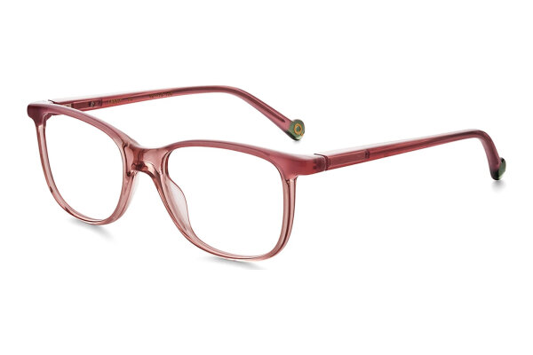 Etnia childrens glasses 5 LENNY 480 PK, rectangular full-rim frame, 48mm lens width, transparent pink with green temples