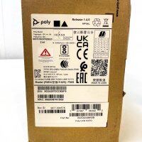 Poly Studio USB-Videobar P009, 842D4AA#ABB, All-in-One-Videokonferenzsystem, 4K-Kamera, Bluetooth, WLAN, 12V/5A, Schwarz