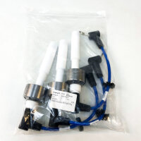 Jenbacher ignition cable set, 3-piece, suitable for BR3 spark plug connector, blue, spare part for gas engines