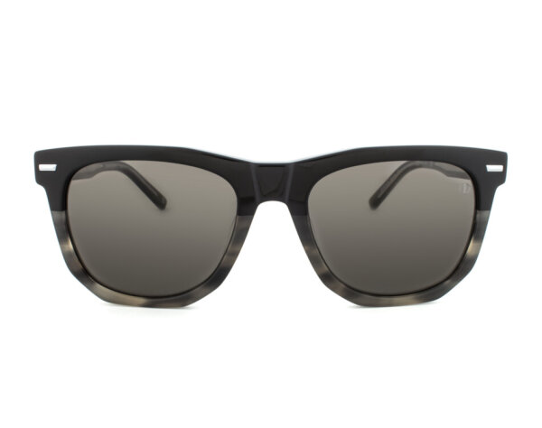 Davidoff DAPS122-03 Mens Sunglasses, rectangular, full rim, black, 54 mm lens width, 19 mm bridge, 145 mm temples, smoke gradient lenses