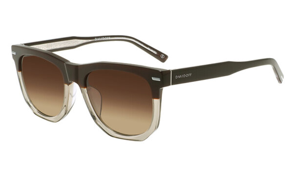 Davidoff DAPS122-02 Mens Sunglasses, rectangular, full rim, dark brown, 54 mm lens width, brown gradient lenses