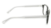 Davidoff mens glasses DAP126-01, rectangular full-rim frame, lens width 55 mm, bridge width 16 mm, temple length 145 mm, black frame, demo lenses