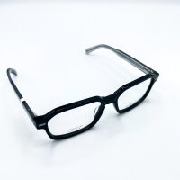 Davidoff mens glasses DAP126-01, rectangular full-rim frame, lens width 55 mm, bridge width 16 mm, temple length 145 mm, black frame, demo lenses