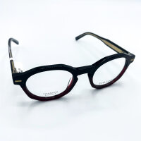Davidoff mens glasses DAP135-03, rectangular full-rim frame, wine red, lens width 49 mm, bridge 22 mm, temples 145 mm, with demo lenses