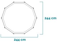 Intex 28205NP, round metal frame pool, 244x51 cm, sturdy steel frame, easy assembly