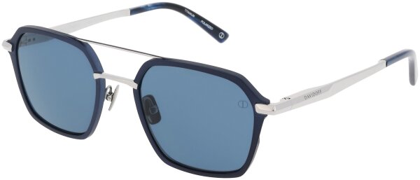 Davidoff DATS116-03 Mens Sunglasses, Round Titanium Full Rim Frame, Polarized Blue Lenses, 52 mm Lens Width, 21 mm Bridge, 145 mm Temples