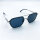 Davidoff DATS116-03 Mens Sunglasses, Round Titanium Full Rim Frame, Polarized Blue Lenses, 52 mm Lens Width, 21 mm Bridge, 145 mm Temples
