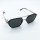 Davidoff Eyewear DATS116-01 Herren Sonnenbrille, 52mm Gläser, 21mm Steg, 145mm Bügel, matte schwarze Titanfassung, hexagonal, polarisierte graue Gläser