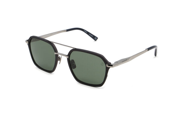 Davidoff Eyewear DATS116-02 Mens Sunglasses, Titanium Frame Dark Grey, Polarized Green Lenses, 52 mm Lens Width, 21 mm Bridge, 145 mm Temples