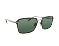 Davidoff DATS118-01 Mens Sunglasses, Titanium Frame Black, Rectangular, Green Lenses, 55mm Lens Width, 19mm Bridge, 145mm Temples