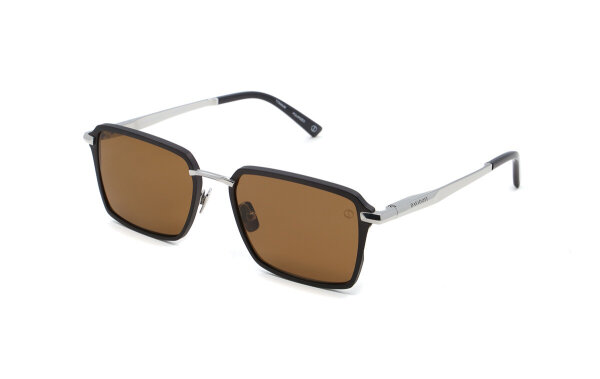 Davidoff Eyewear DATS118-02 Mens Sunglasses, Titanium Frame Dark Grey, Rectangular, 55mm Lens, 19mm Bridge, 145mm Temples, Brown Lenses, Suitable for Progressive Lenses