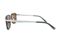 Davidoff Eyewear DATS118-02 Mens Sunglasses, Titanium Frame Dark Grey, Rectangular, 55mm Lens, 19mm Bridge, 145mm Temples, Brown Lenses, Suitable for Progressive Lenses