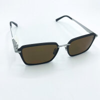 Davidoff Eyewear DATS118-02 Mens Sunglasses, Titanium Frame Dark Grey, Rectangular, 55mm Lens, 19mm Bridge, 145mm Temples, Brown Lenses, Suitable for Progressive Lenses