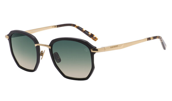 Davidoff Eyewear DATS115-02 Mens Sunglasses, Titanium Frame Gunmetal, Polarized Blue Gradient Lenses, 50-22-145 mm