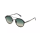 Davidoff Eyewear DATS117-03 Mens Sunglasses, Round Full Rim Frame Black, Green Gradient Lenses, 50 mm Lens Width, 23 mm Bridge, 145 mm Temples