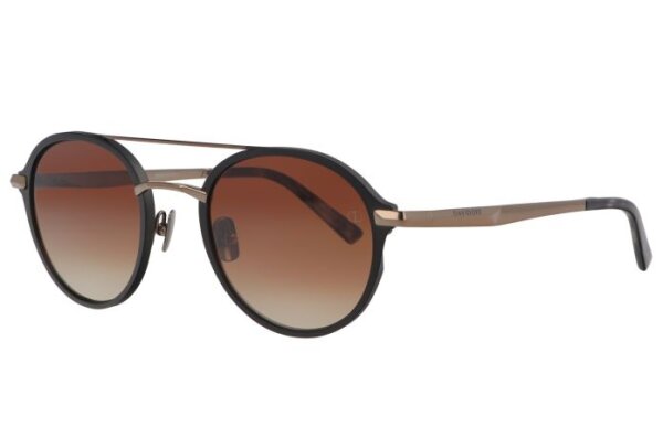 Davidoff Eyewear DATS117-02 Mens Sunglasses, Aviator, 50mm lenses, 23mm bridge, 145mm temples, polarized gradient lenses, gold and black full-rim metal frame