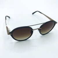 Davidoff Eyewear DATS117-02 Mens Sunglasses, Aviator, 50mm lenses, 23mm bridge, 145mm temples, polarized gradient lenses, gold and black full-rim metal frame