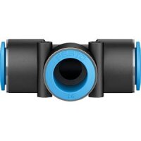 Festo QST-6 T-connector, 100 pieces, push-in, 6 mm hose, T-shape, pneumatics, nominal diameter