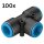 Festo QST-6 T-connector, 100 pieces, push-in, 6 mm hose, T-shape, pneumatics, nominal diameter